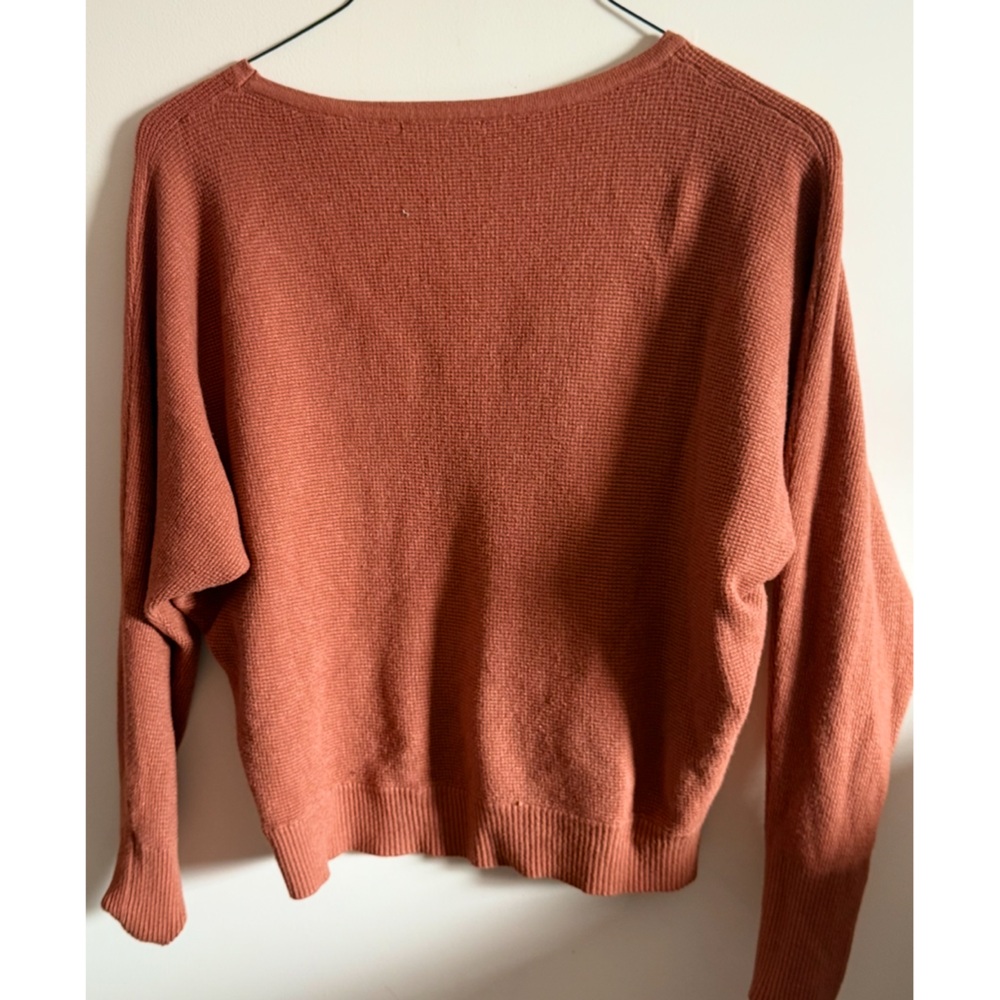 Tahari Cooper & Rust Orange Knit Sweater